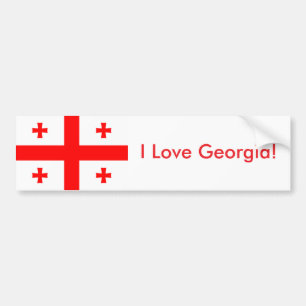 Georgiens fästare Flagga Bildekal