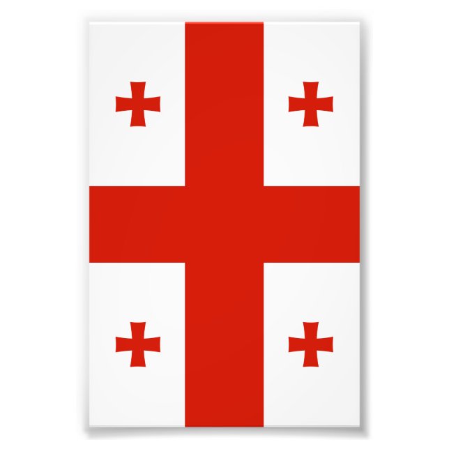 Georgiens flagga fototryck (Framsidan)