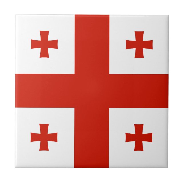 Georgiens flagga kakelplatta (Framsidan)
