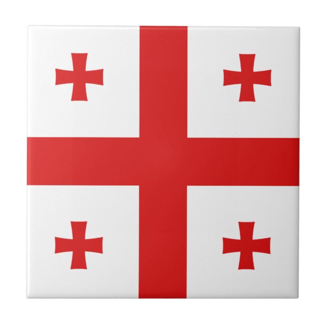 Georgiens flagga keramisk kakel (Framsidan)