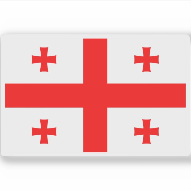 Georgiens flagga klistermärken (Framsida)