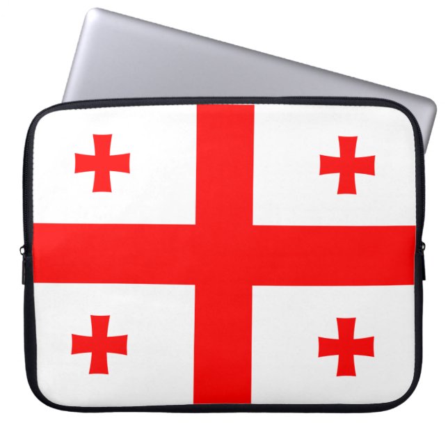 Georgiens flagga laptop fodral (Framsidan)