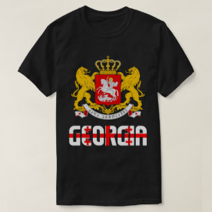 Georgiens Flagga och Jacka av Arm Patriotic T Shirt