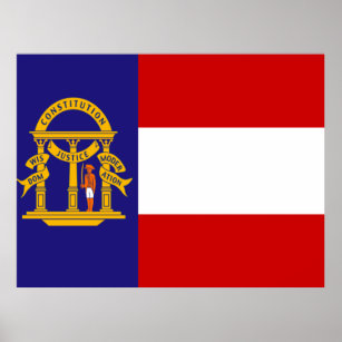 Georgiens flagga poster