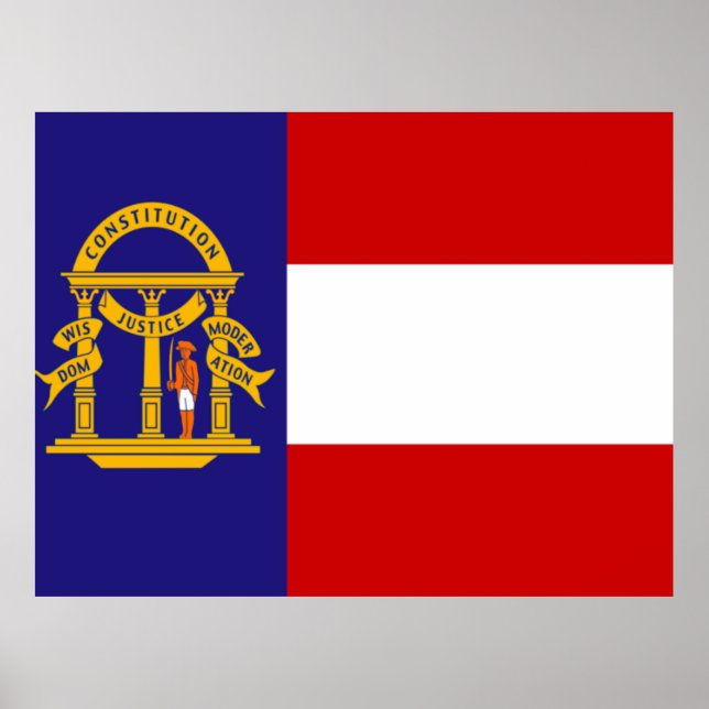 Georgiens flagga poster (Framsidan)