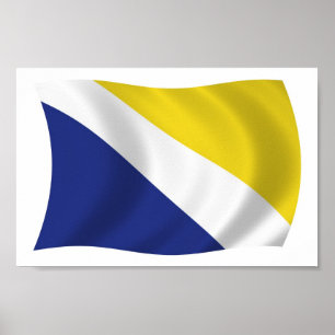Georgiens Flagga Poster Skriv ut