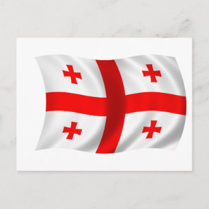 Georgiens flagga vykort