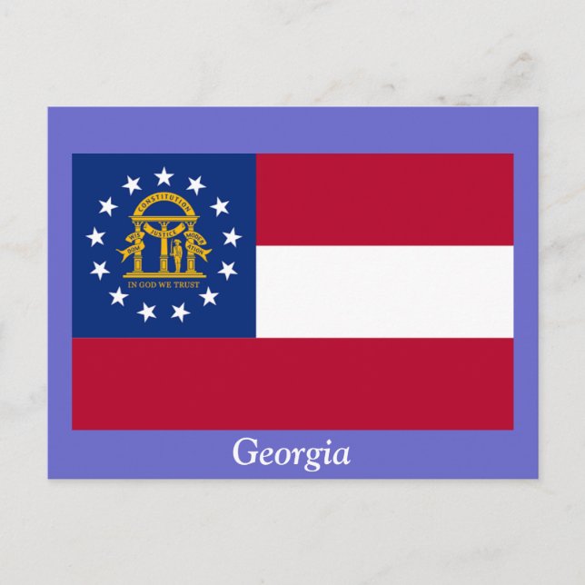 Georgiens flagga vykort (Framsida)
