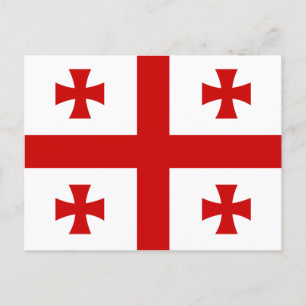 Georgiens flagga vykort