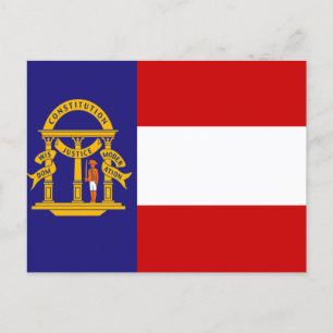 Georgiens flagga vykort