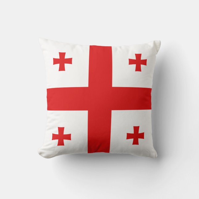 Georgiens Flagga x Flagga Pillow Kudde (Framsida)