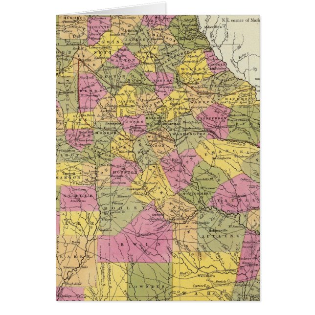 Georgiens nya Karta Hälsningskort (Framsidan)