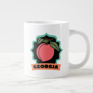 Georgiens persiko-Logotyp Jumbo Mugg