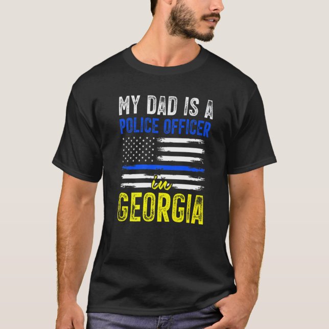 Georgiens polisman Pappa T Shirt (Framsida)
