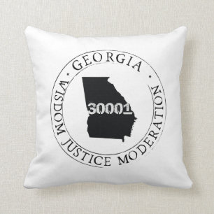 Georgiens postnummer Pillow med motto Kudde