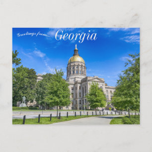 Georgiens stat Huvudstad Bygger i Atlanta Georgia Vykort
