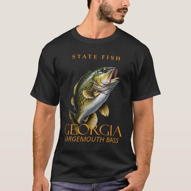 Georgiens territorialfisk Largemouth Bass T Shirt (Framsida)