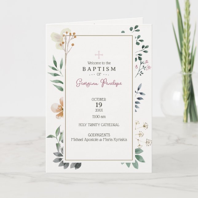 Georgina Grethodox Church baptism Program (Framsida)