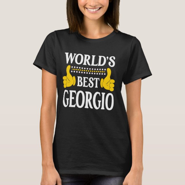 Georgio Personal Namn Funny First Namn World's Bes T Shirt (Framsida)