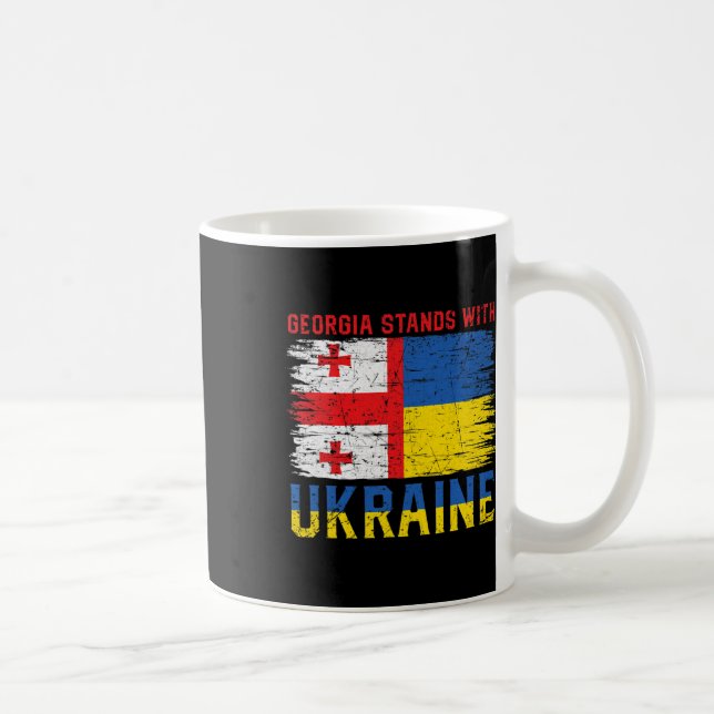 Georgisk-ukrainsk flagga - Vänskapsländer  Kaffemugg (Höger)