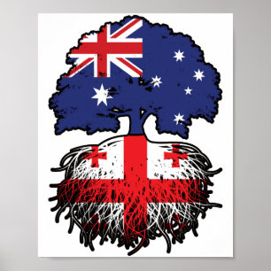 Georgiska australiska Australiens Träd-rötter Poster