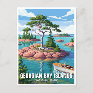 Georgiska Bay Islands National Park Kanada Vykort