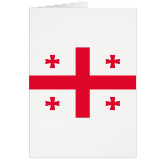 Georgiska Flagga Hälsningskort (Framsidan)