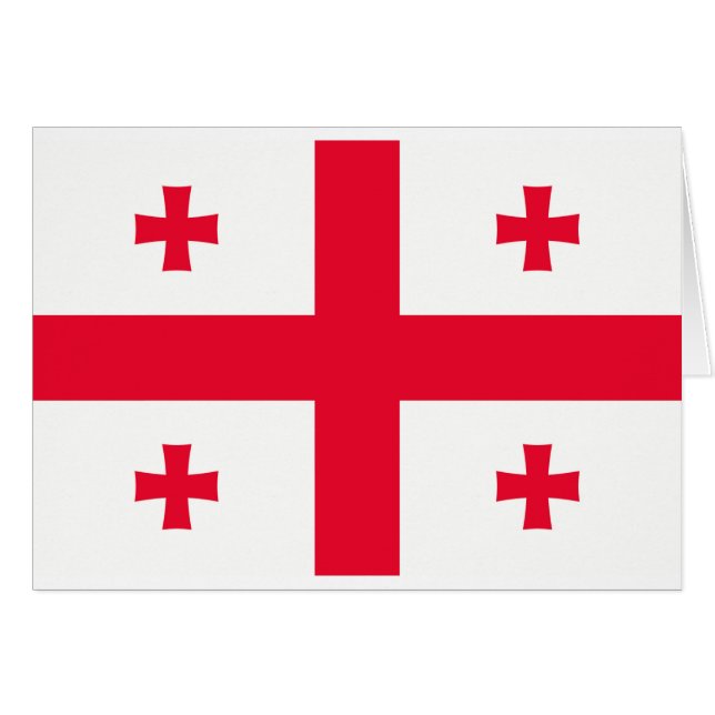 Georgiska Flagga Hälsningskort (Framsidan Horizontal)
