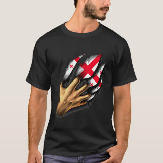 Georgiska i Me Georgia Flagga DNA Heritage Roots G T Shirt