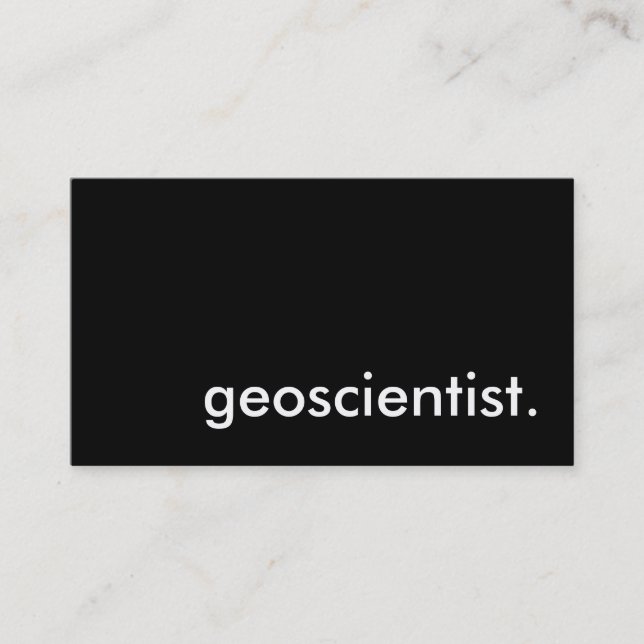 geoscientist. visitkort (Framsida)