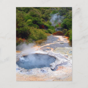 Geotermisk aktivitet nära Rotorua, Nya Zeeland Vykort