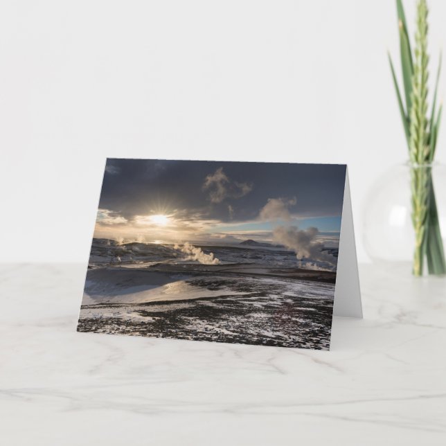 Geotermisk vinter liggande kort (Framsida)