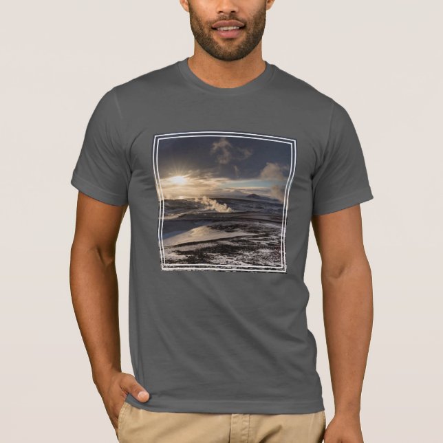 Geotermisk vinterlandskap t shirt (Framsida)