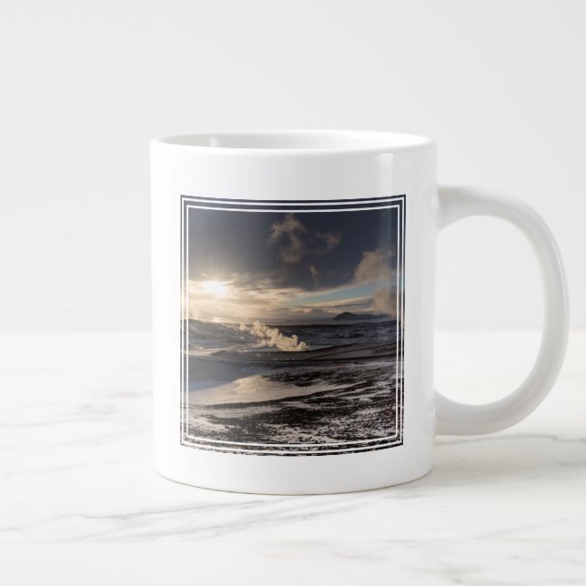 Geotermiskt vinterlandskap jumbo mugg (Höger)