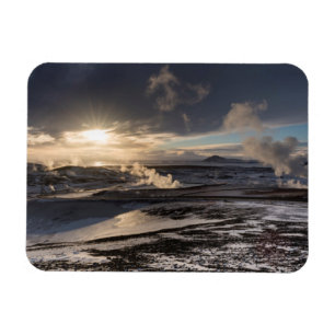 Geotermiskt vinterlandskap magnet