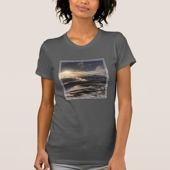 Geotermiskt vinterlandskap t shirt (Framsida)