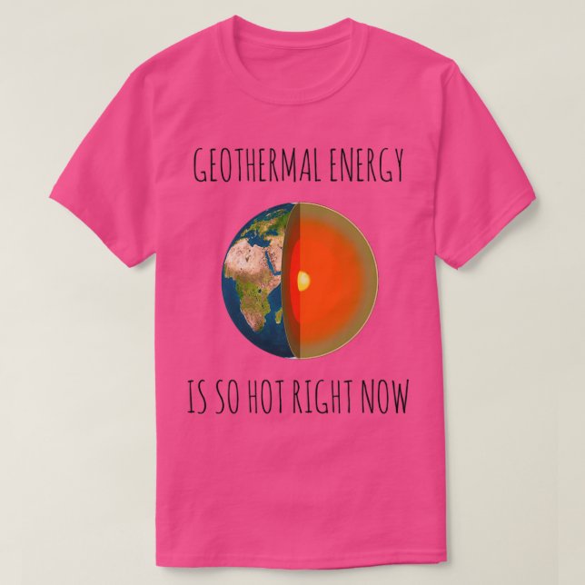 GEOTHERMAL ENERGY ÄR SÅ HETTENS HÖGER NU T SHIRT (Design framsida)