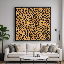 Gepard Djur Päls Mönster - Målerisk Konststil Poster