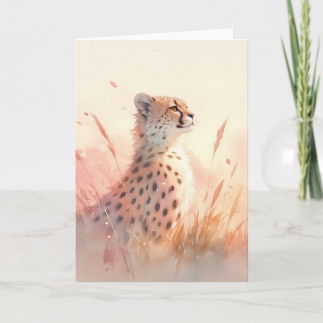 Gepard i naturens vindil kort (Framsida)