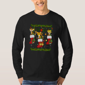 Gepard julstrumpor X Mas lampor Pajama Matchi T Shirt