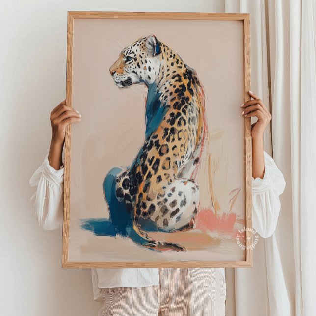Gepard Leopard Målning Väggkonst Målning Safari  (Cheetah Leopard Painting Wall Art Painting Safari)