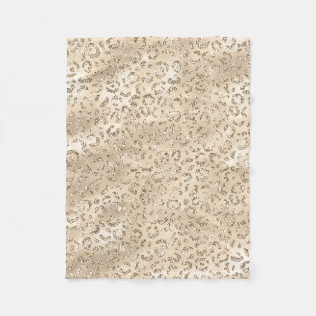 Gepard Leopard Skinn Mönster Djurliv Fleecefilt (Framsidan)