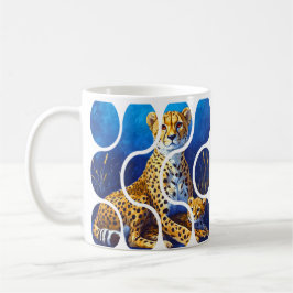 Gepard Mor och Unge Wildlife Design Kaffemugg