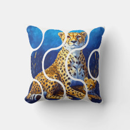 Gepard Mor och Unge Wildlife Design Kudde
