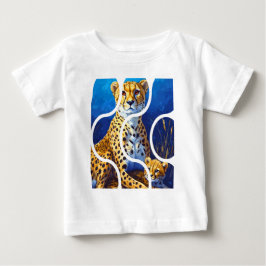 Gepard Mor och Unge Wildlife Design T Shirt