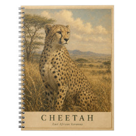 Gepard Östafrikansk savann VINTAGE Anteckningsbok