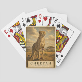 Gepard Östafrikansk savann VINTAGE Casinokort