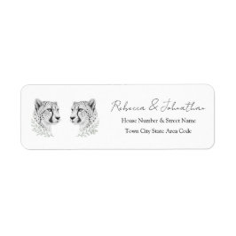 Gepard Returadress | Elegant Wildlife Stil Etikett