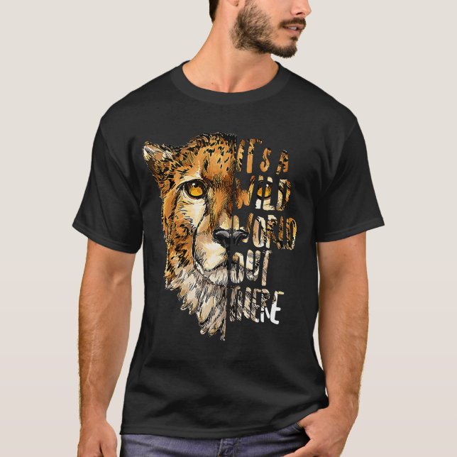 Gepard Vild World där ute Wildlife Save Rehabi T Shirt (Framsida)