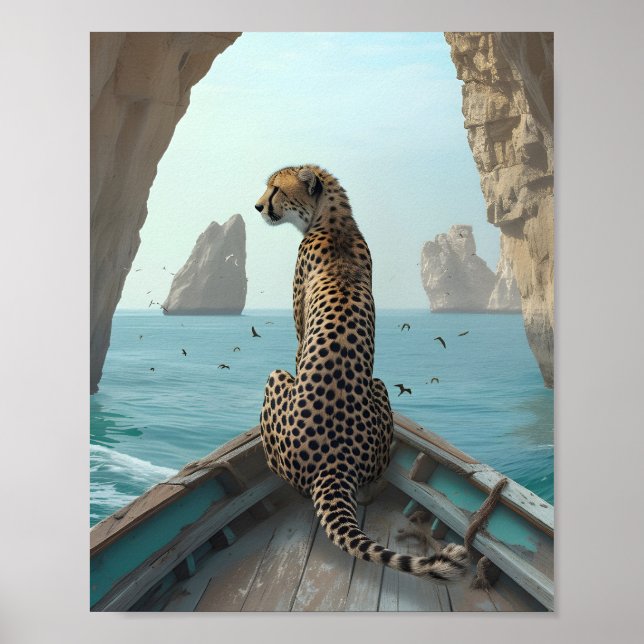 GEPARDFruktar det öppna havet 🌊 Poster (Framsidan)